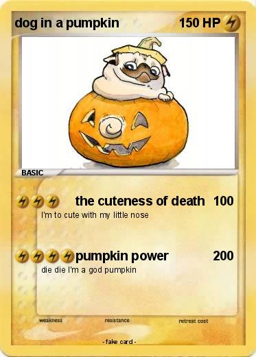 Pokemon dog in a pumpkin