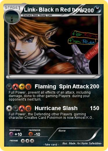 Pokemon Link- Black n Red tunic