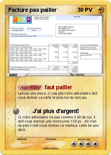 Pokemon Facture pas pailler