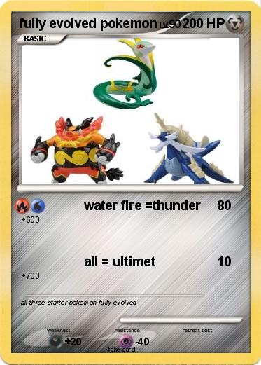 Pokemon fully evolved pokemon