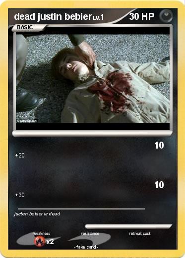 Pokemon dead justin bebier