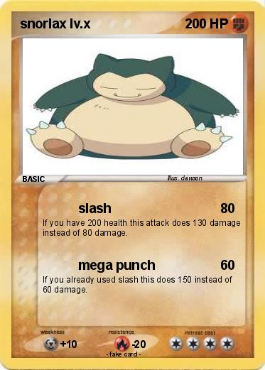Pokemon snorlax lv.x