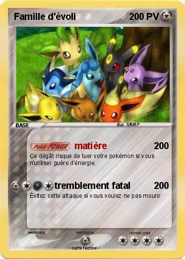 Pokemon Famille d'évoli