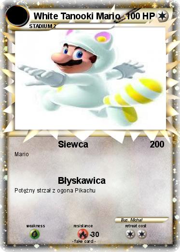 Pokemon White Tanooki Mario
