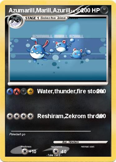 Pokemon Azumarill,Marill,Azurill