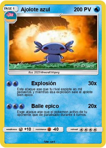 Pokemon Ajolote azul
