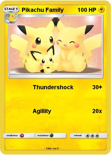 Pokemon Pikachu Family