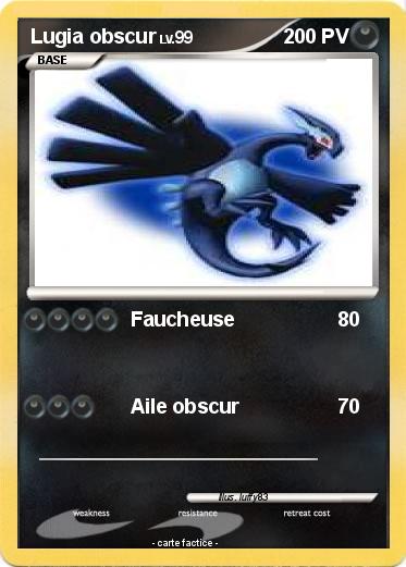Pokemon Lugia obscur