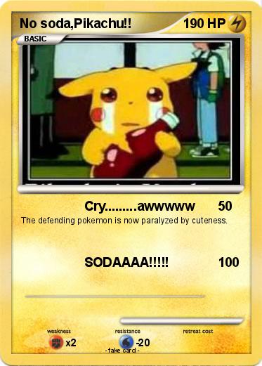 Pokemon No soda,Pikachu!!