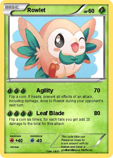 Pokemon Rowlet
