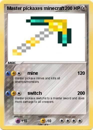 Pokemon Master pickaxes minecraft