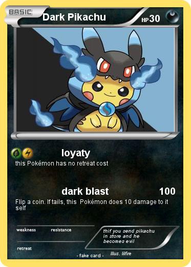 Pokemon Dark Pikachu