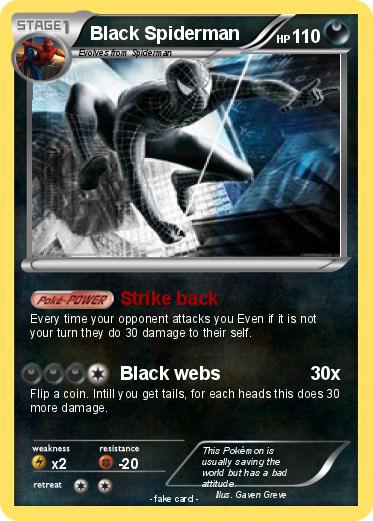 Pokemon Black Spiderman