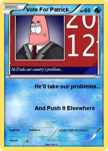 Pokemon Vote For Patrick