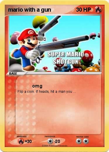 Pokemon mario with a gun