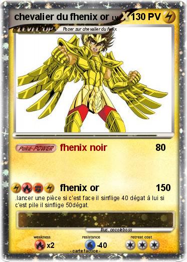 Pokemon chevalier du fhenix or