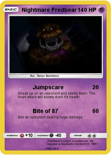 Pokemon Nightmare Fredbear