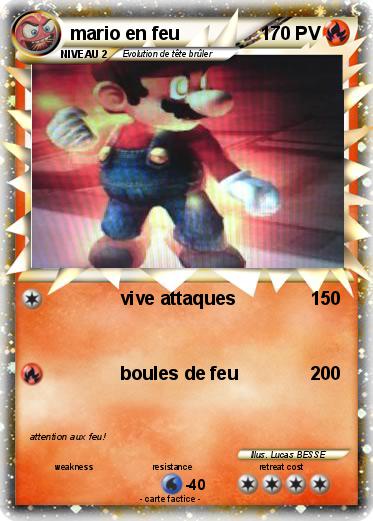 Pokemon mario en feu