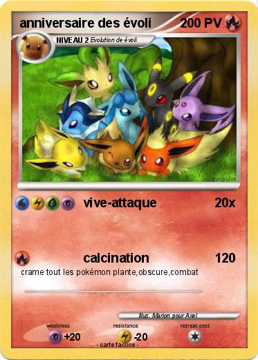 Pokemon anniversaire des évoli