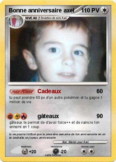 Pokemon Bonne anniversaire axel