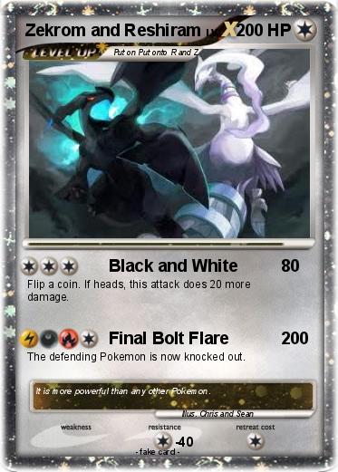 Pokemon Zekrom and Reshiram
