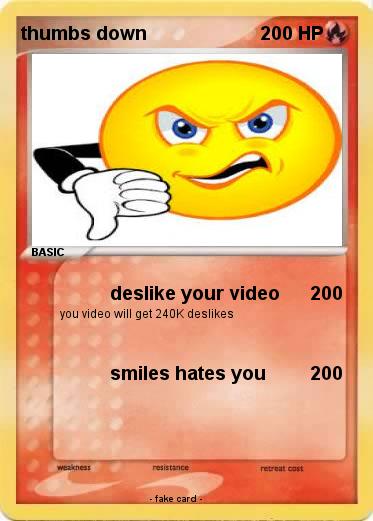 Pokemon thumbs down