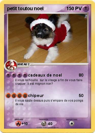 Pokemon petit toutou noel
