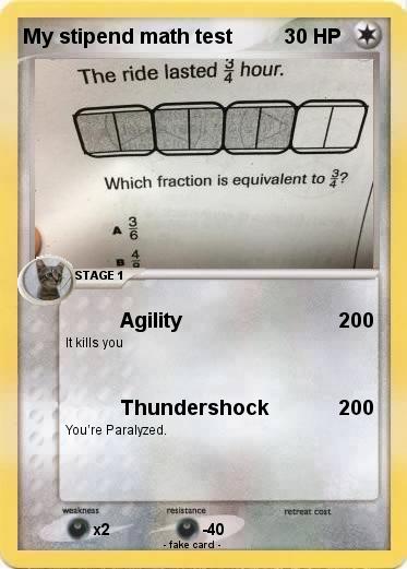 Pokemon My stipend math test