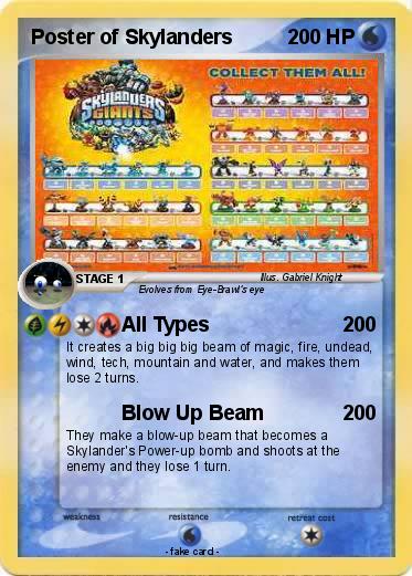 Pokemon Poster of Skylanders