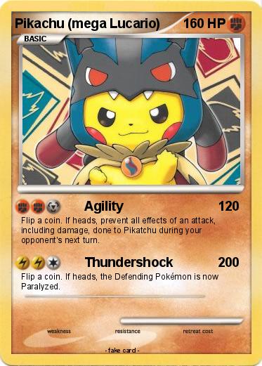 Pokemon Pikachu (mega Lucario)