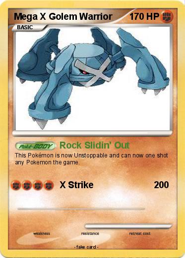 Pokemon Mega X Golem Warrior