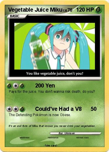 Pokemon Vegetable Juice Miku