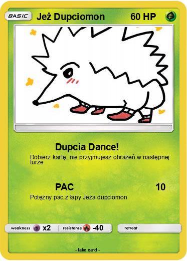 Pokemon Jeż Dupciomon