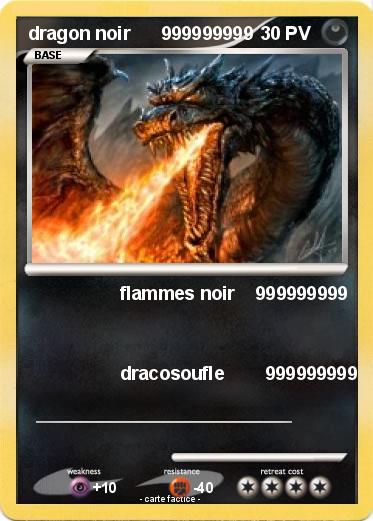Pokemon dragon noir      999999999