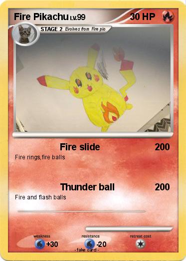 Pokemon Fire Pikachu