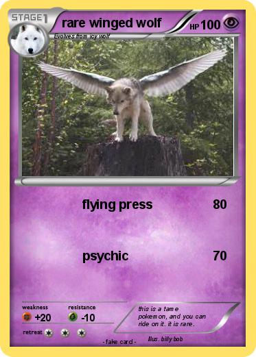 Pokemon rare winged wolf