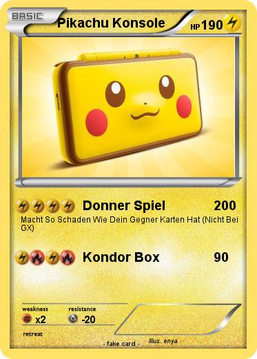 Pokemon Pikachu Konsole