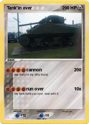 Pokemon Tank'in over