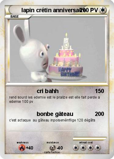 Pokemon lapin crétin anniversaire