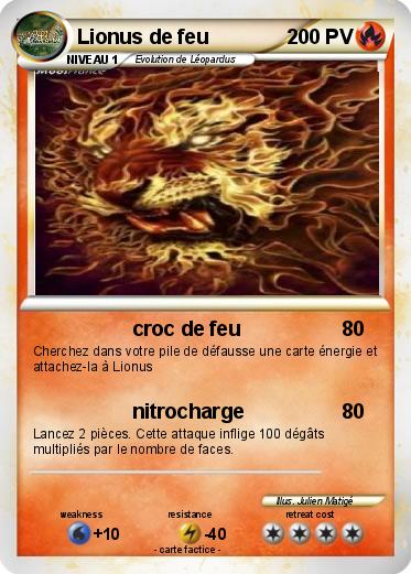 Pokemon Lionus de feu