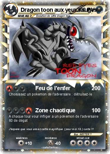Pokemon Dragon toon aux yeux rouges