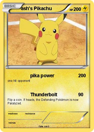 Pokemon ash's Pikachu