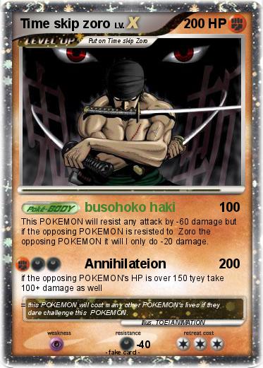 Pokemon Time skip zoro