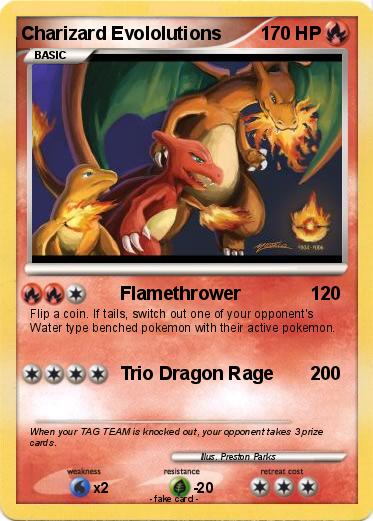 Pokemon Charizard Evololutions