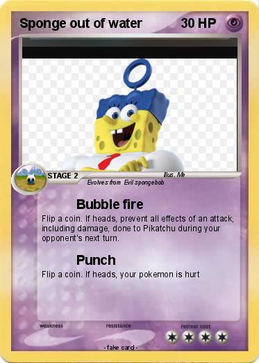 Pokemon Sponge out of water