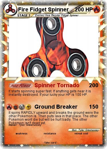 Pokemon Fire Fidget Spinner