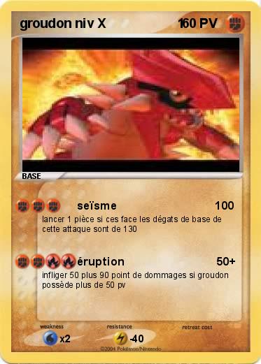 Pokemon groudon niv X                    1