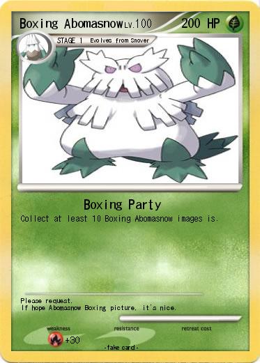Pokemon Boxing Abomasnow