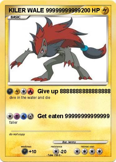 Pokemon KILER WALE 99999999999