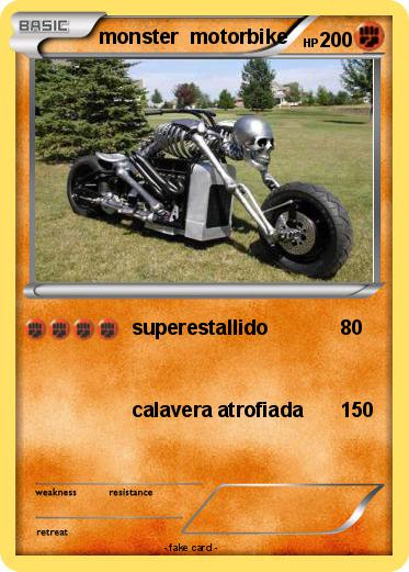Pokemon monster  motorbike